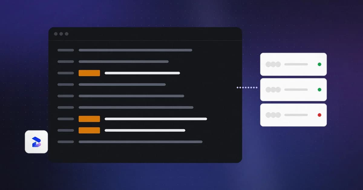 Application servers streaming logs into a monitor that flags attack lines as findings
