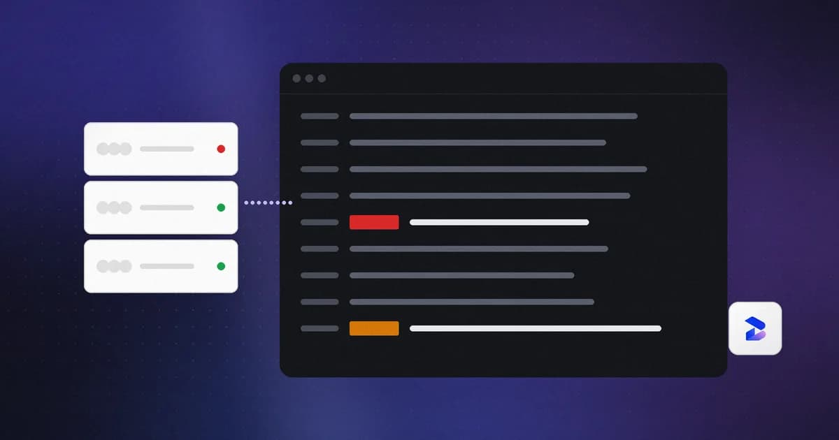Application servers streaming logs into a monitor that flags attack lines as findings