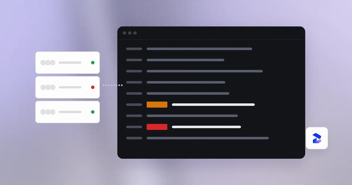 Application servers streaming logs into a monitor that flags attack lines as findings