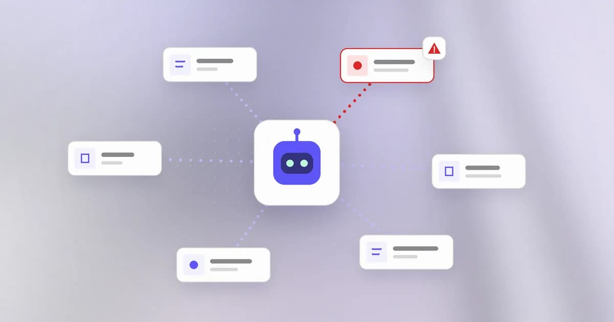 An AI agent connected to several MCP tools and skills, with one tool flagged for a hidden instruction