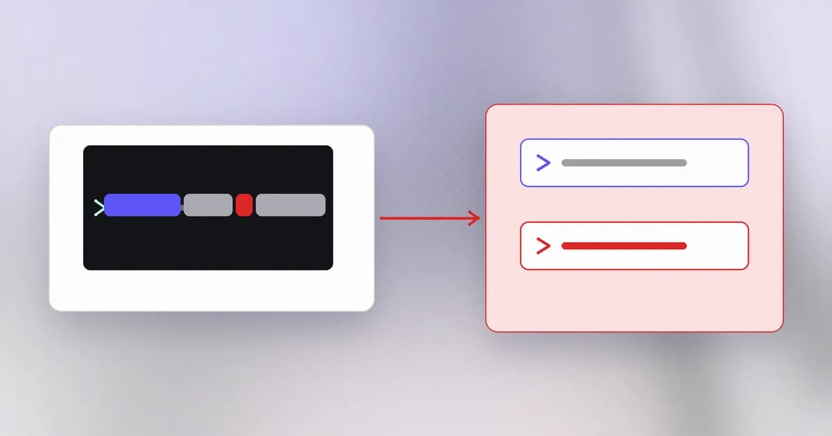 A file name flowing into a command line where a semicolon splits it into two separate commands