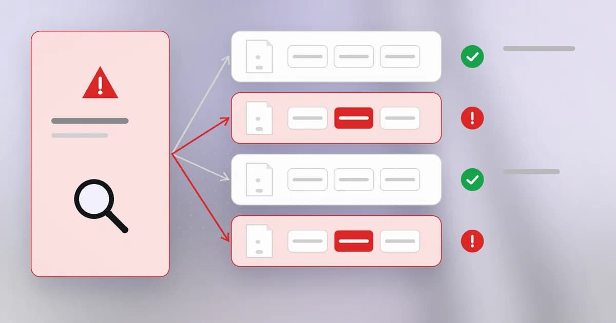 An advisory for one package is searched across four products' SBOMs, which flags the two that contain the affected version