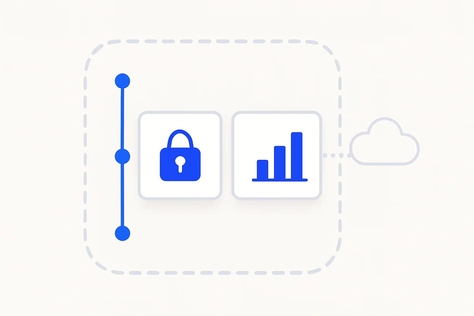 A diagram showing Beam's collector and dashboard running inside a company's own network boundary, with no connection out to Beam's cloud