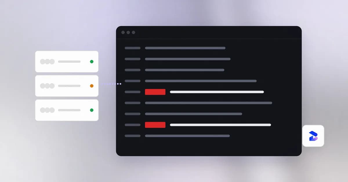 Application servers streaming logs into a monitor that flags attack lines as findings