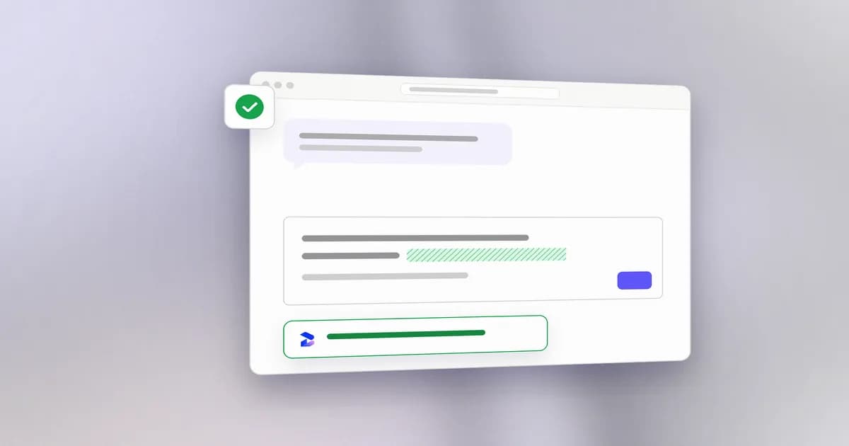 An AI chat message where a pasted secret is redacted before it is sent