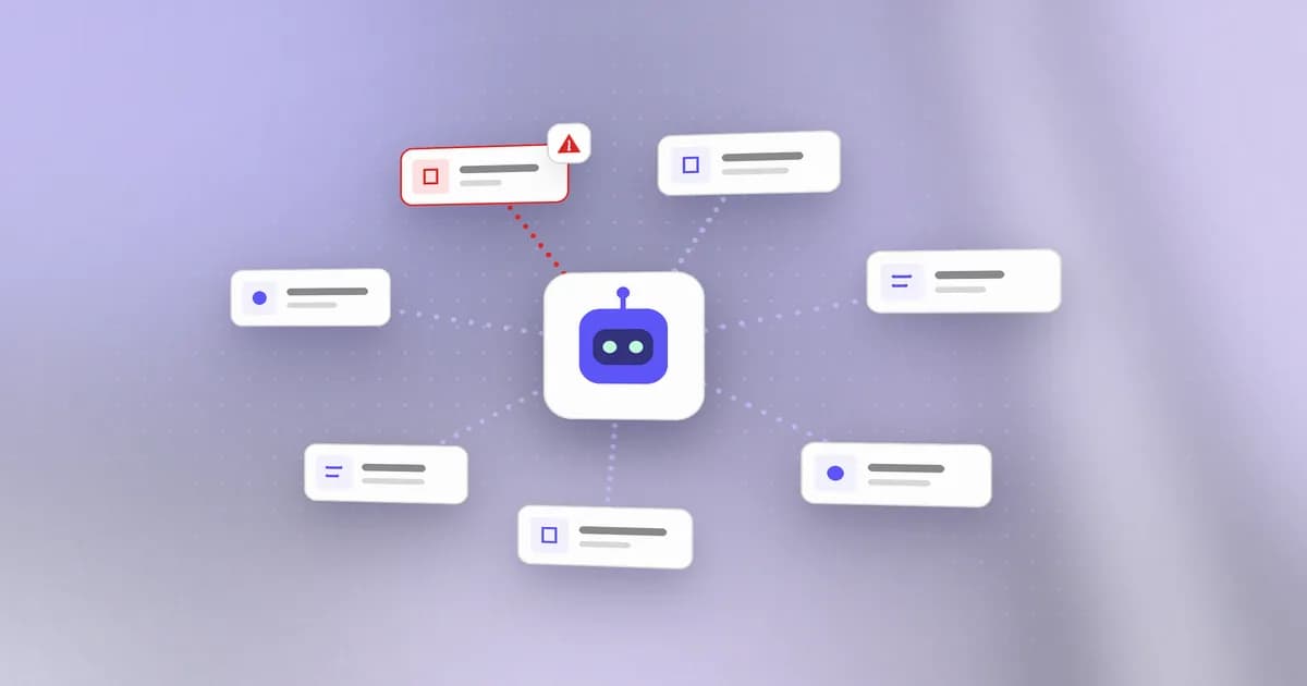 An AI agent connected to several MCP tools and skills, with one tool flagged for a hidden instruction
