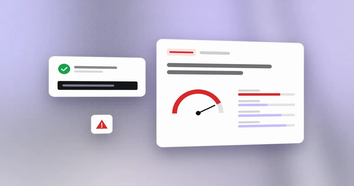 A vulnerability advisory card with a high severity gauge and a patched version ready to install