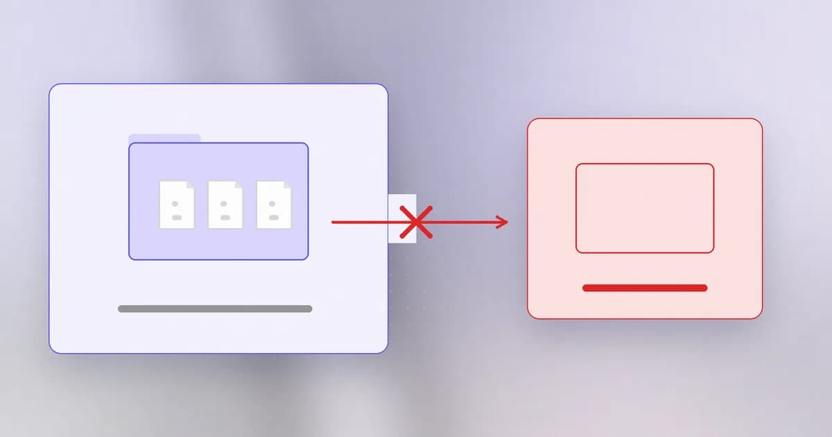 A delete command aimed at a generated folder with its boundary drawn, and an arrow escaping the boundary toward a precious folder