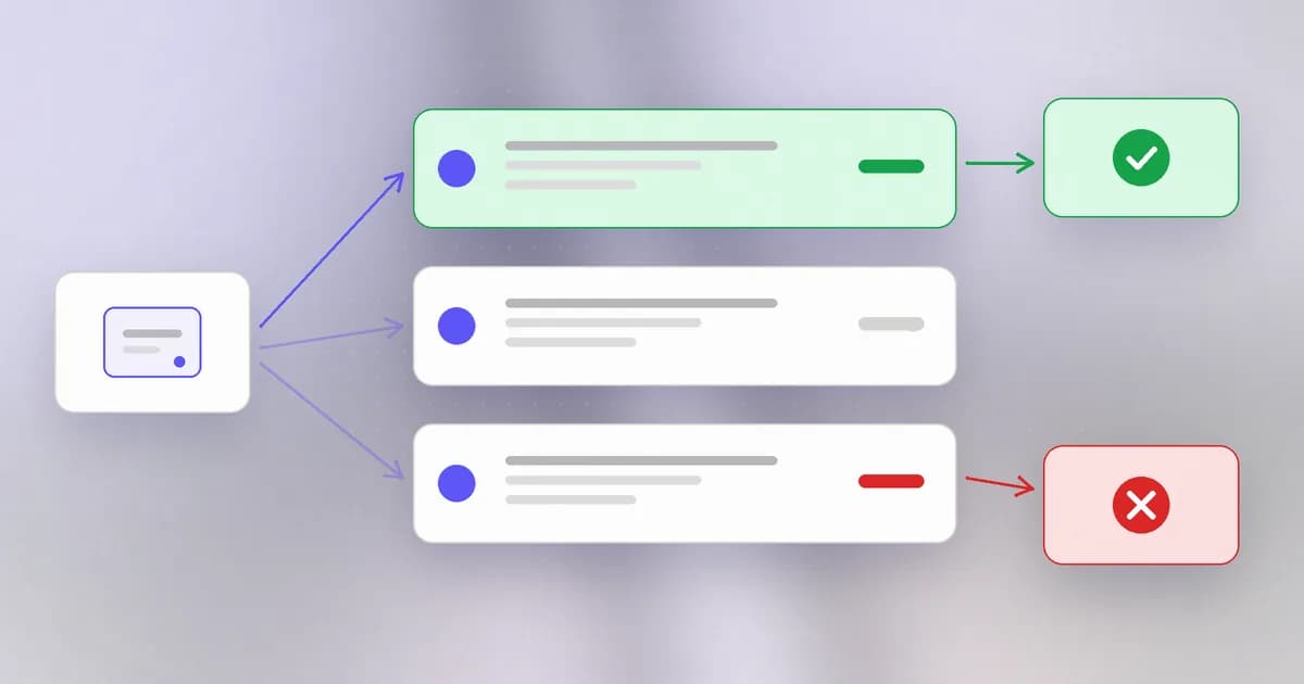 A connection is checked against rule one, two and three in order, and the first match decides allow or deny
