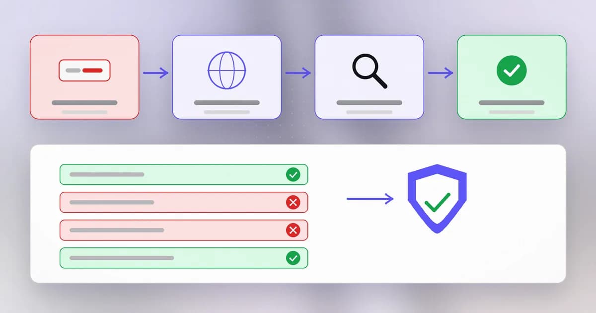 The guarded flow: resolve the hostname, check the address is public, then connect to that same address, refusing internal ones