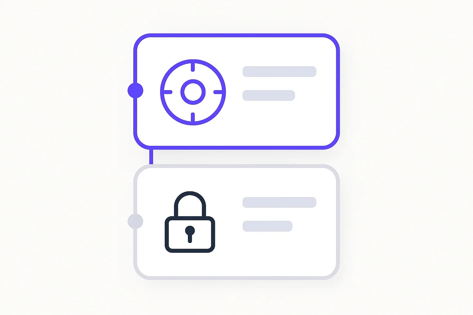 Abstract UI mockup showing a scoped-focus card and an open-source card representing why teams choose Beam